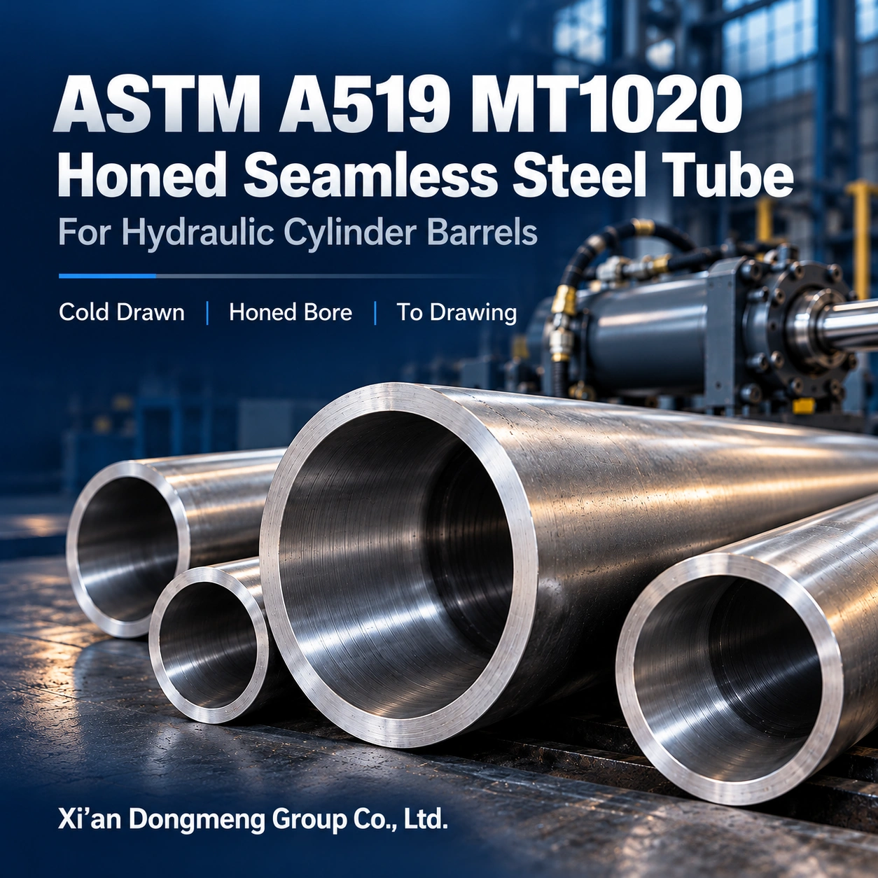 ASTM A519 MT1020 Tabung/Pipa Baja Mulus yang Diasah